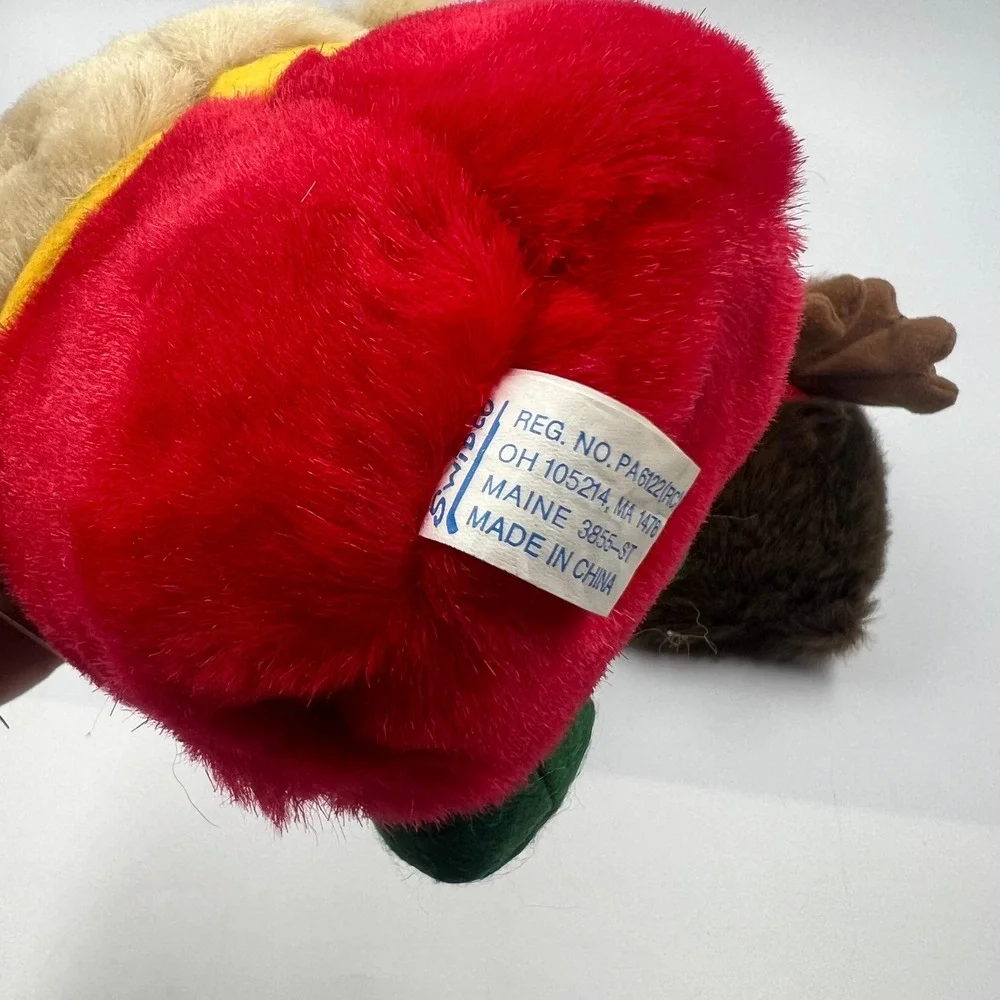 Vintage SWIBCO Puffkins Elvin Elf and Rudy Reindeer Christmas Plush Lot of 2 NWT
